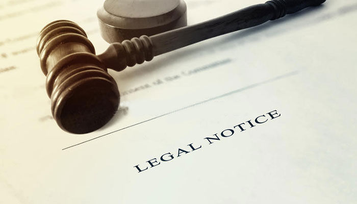Legal notice served for violating consent judgment