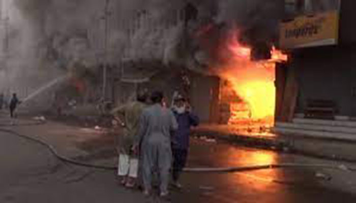 Soldier Bazaar shop damaged in 7th fire in 10 days