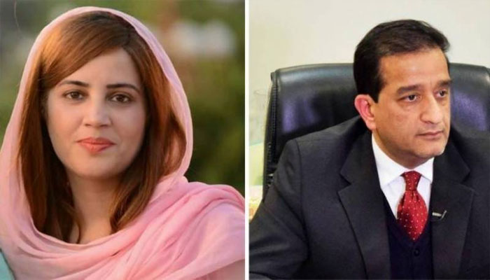 Minister of State for Climate Change Zartaj Gul (L) and Special Assistant to Prime Minister on Climate Change Malik Amin Aslam (R). File