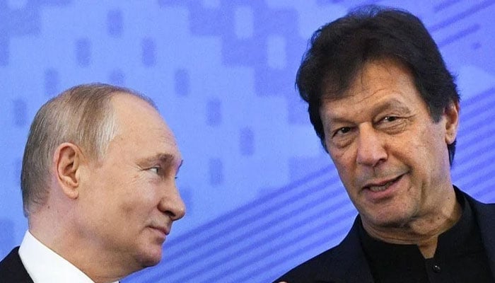 Russian President Viladimir Putin and Pakistani Prime Minister Imran Khan.