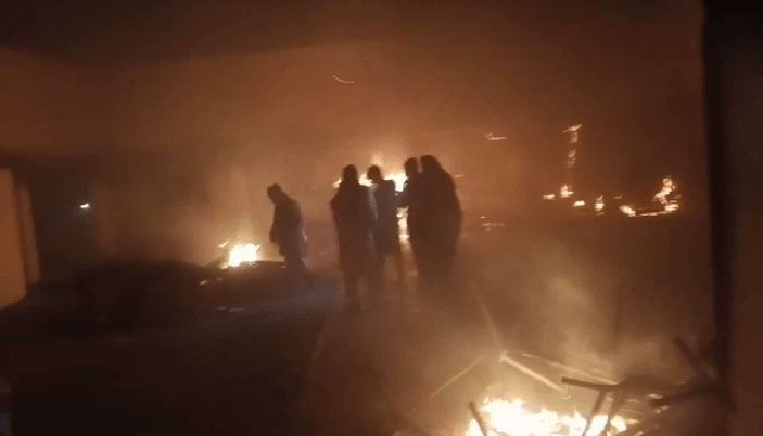 Dozens arrested for torching Charsadda police station