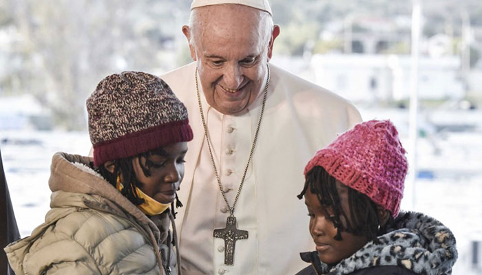 Pope calls neglect of migrants ‘shipwreck’ on Lesbos visit