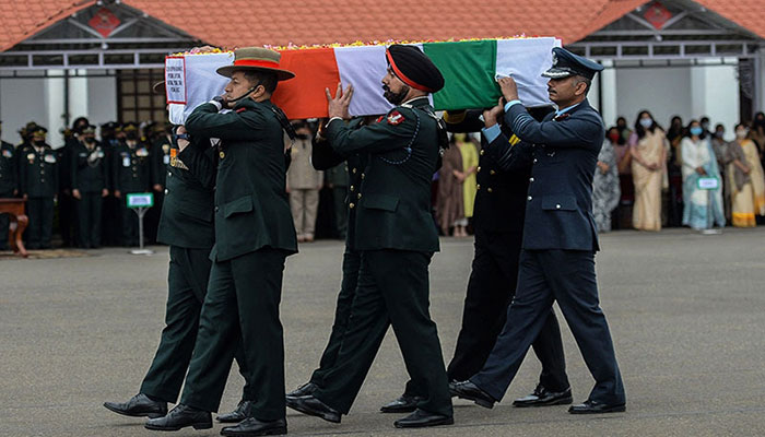 Indian defence chief’s funeral in Delhi today