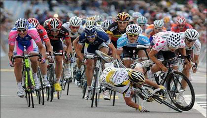 Tour de France fan who caused pile-up set gets fine