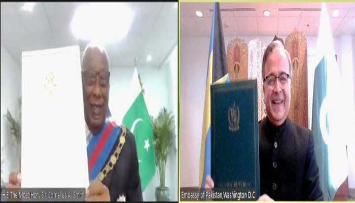 Pak envoy to US presents his credentials to Bahamas Governor General of Cwealth
