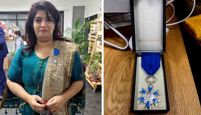 The French government has given Asma Ashraf the National Order of Merit which is the second national order after the Legion of Honour.-Photo by author
