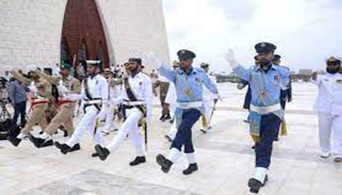 Armed forces pay tribute to Quaid-i-Azam