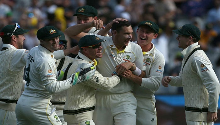 Australia scent Ashes victory as England collapse again