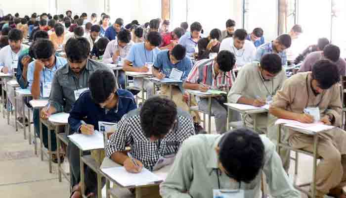 Students appearing in an exam. File photo