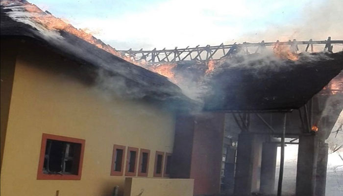 Buildings destroyed in Mandela’s birthplace