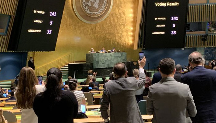 Pakistan abstains from voting against Russia at UNGA