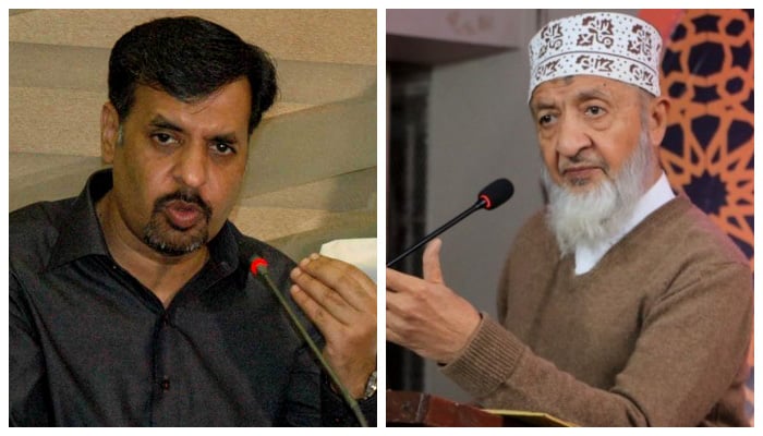This combo shows PSP Chairman Mustafa Kamal and JI Sindh chief Muhammad Hussain Mehanti. The News/Files