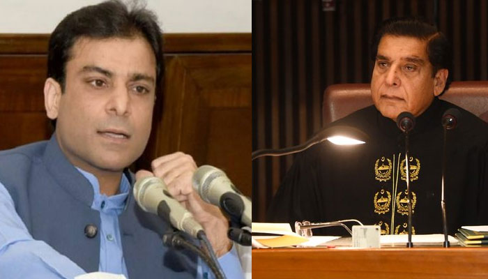 Hamza Shahbaz (Left) and Raja Pervez Ashraf. Photo: The News/File