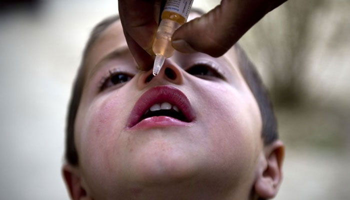 A child being administered anti-polio vaccine. Photo: The News/File