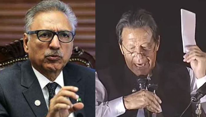 Arif Alvi and Imran Khan. Photo: The News/File