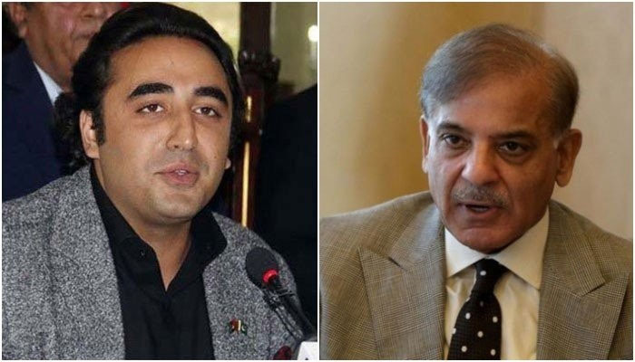 Foreign Minister Bilawal Bhutto Zardari (Left) and PM Shehbaz Sharif. Photo: The News/File