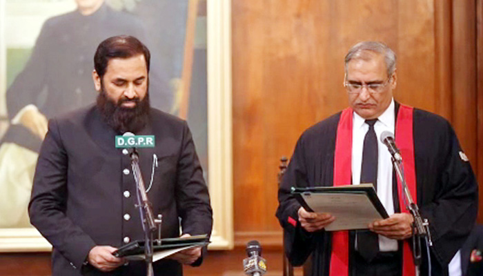 Muhammad Baligh ur Rehman of PML-N takes oath as new Punjab governor. -Radio Pakistan