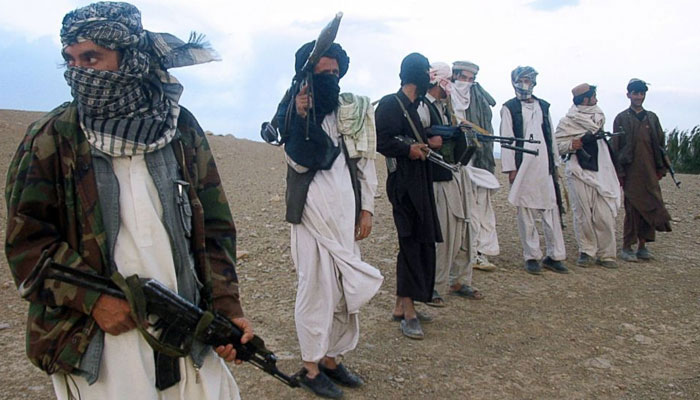 The Taliban fighters. Photo: The News/File