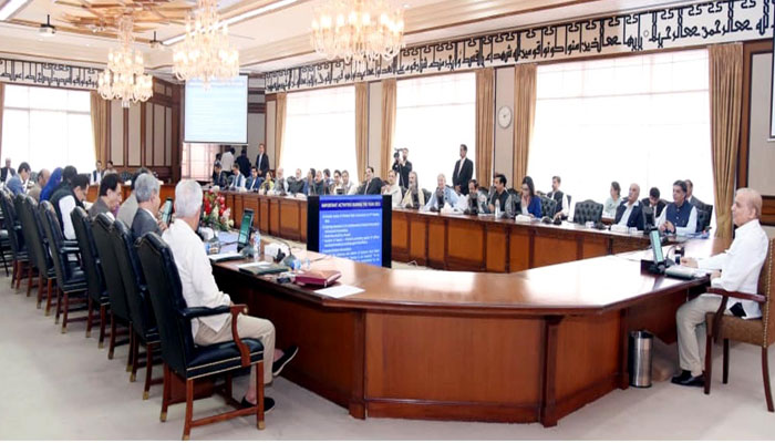 PM Shehbaz chairing the meeting of the federal cabinet in Islamabad on June 7, 2022. Photo: PID