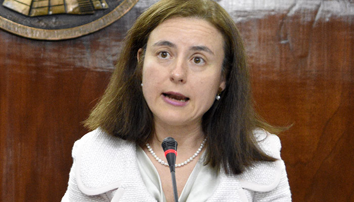 The IMF’s Resident Chief in Pakistan Esther Pervez Ruiz. Photo: The News/File