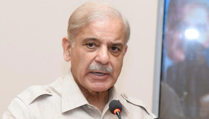 PM Shehbaz addressing the interactive session with local fishermen from Gwadar and MoU signing ceremony in Gwadar on June 24, 2022. Photo: PID