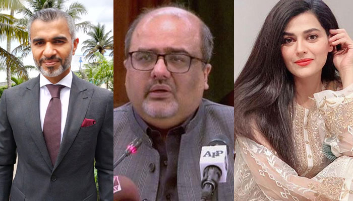 From Left: Dubai-based Pakistani-Norwegian businessman Umar Farooq Zahoor, former special assistant to the prime minister on accountability Shahzad Akbar, and actor and model Khushbakht Mirza. — Photos provided by the author