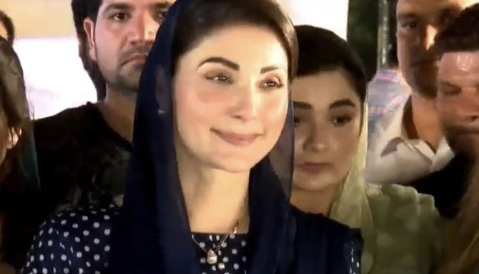 PML-N President Maryam Nawaz at a Lahore rally on July 2, 2022. Photo: Twitter