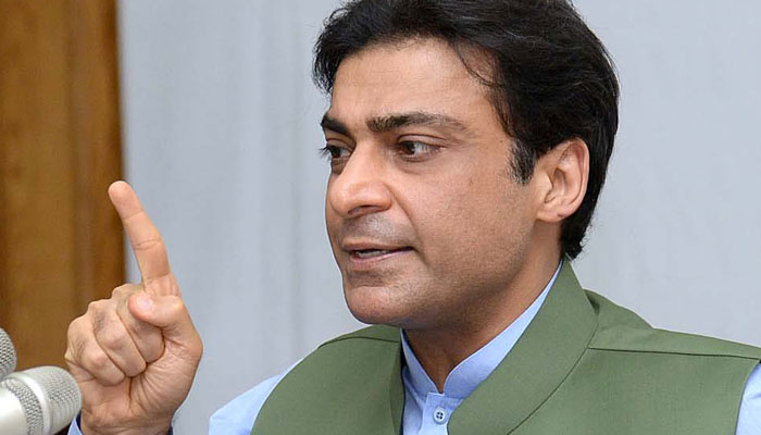 Punjab CM Hamza addressing a press conference in Lahore on July 4, 2022. Photo: APP