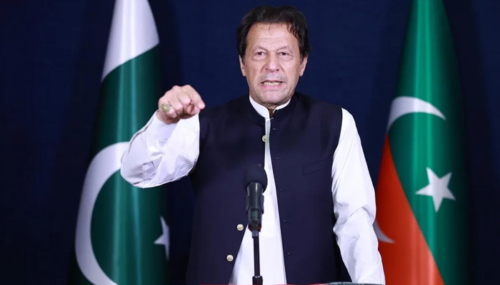 PTI Chairman Imran Khan speaks during a media interaction. -Imran Khan Instagram