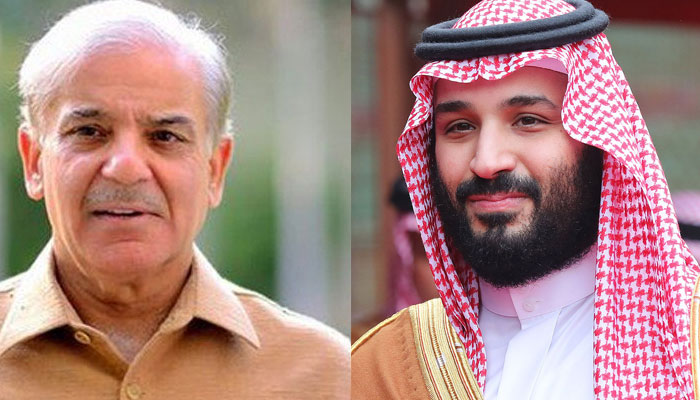 PM Shehbaz Sharif (left) and Saudi Crown Prince Muhammad bin Salman. Photo: The News/File