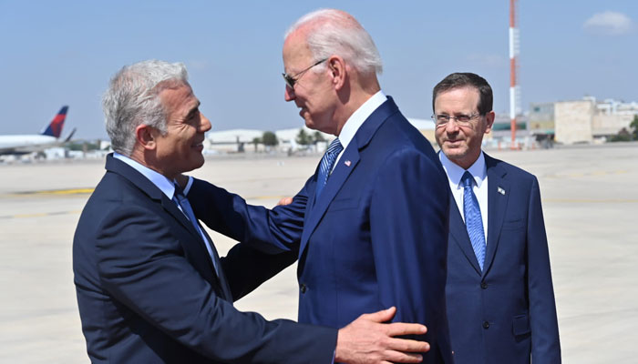 US President Joe Biden has landed in Israel. Photo: Twitter