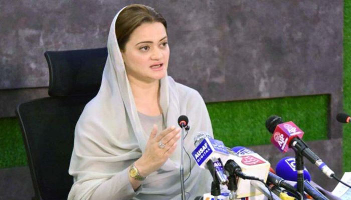 Information Minister Marriyum Aurangzeb briefing media persons after Federal Cabinet meeting.— APP