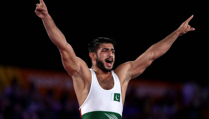 Pakistan’s rookie wrestler Mohammad Sharif Tahir. Photo provided by reporter