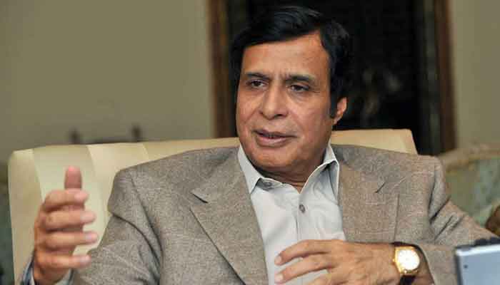 Chief Minister Punjab Chaudhry Pervaiz Elahi can be seen talking in this file photo