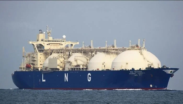 A liquified natural gas (LNG) tanker is seen in this File Photo