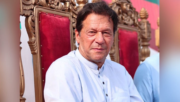 PTI Chairman Imran Khan during jalsa. —PTI Facebook