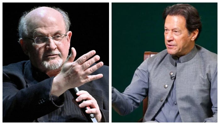 Author Salman Rushdie and former Pakistan PM Imran Khan. File photo