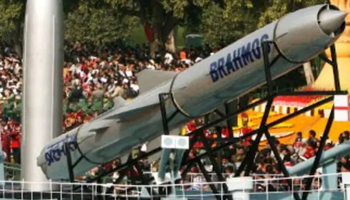 Brahmos missiles are seen during parade. — AFP