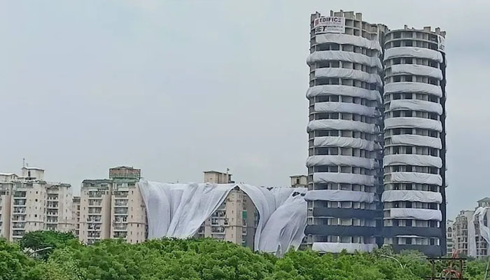 Twin Towers” in Noida. —Indian media