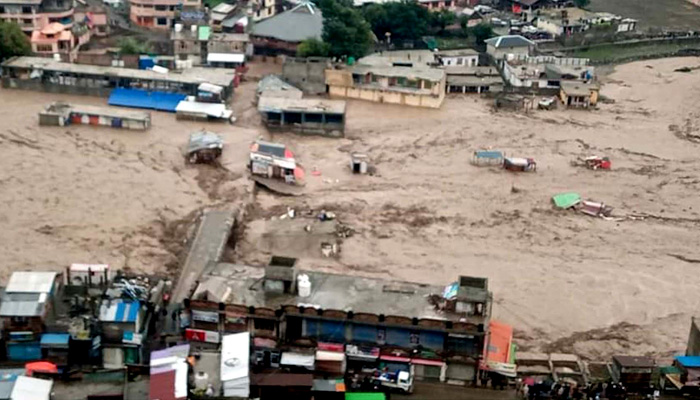 View of destruction after floods hit Swat on Friday, August 26, 2022. —PPI