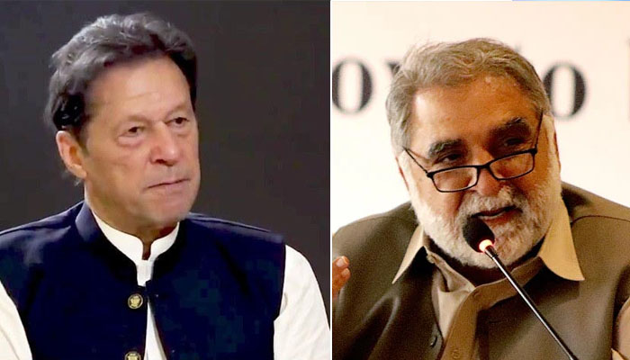 PTI chairman Imran Khan and Punjab Finance Minister Mohsin Leghari. —File/Pildat