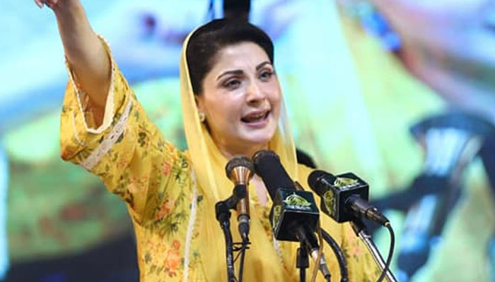 PML-N Central Vice President Maryam Nawaz during public gathering. —PML-N Facebook