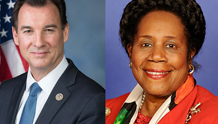 Tom Swazi (left) and Sheila Jackson Lee. Twitter