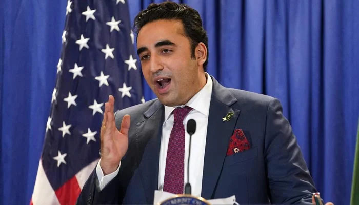 Pakistans Foreign Minister Bilawal Bhutto-Zardari speaks following his meeting with US Secretary of State Antony Blinken at the State Department in Washington, DC, September 26, 2022. — AFP