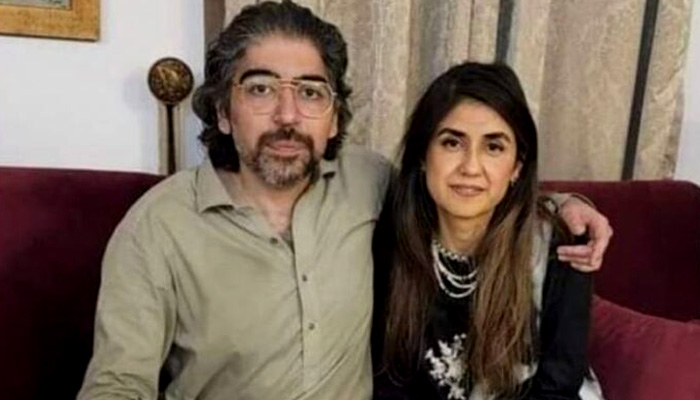 Suspect Shahnawaz Amir with Sarah Inam in this undated file photo.