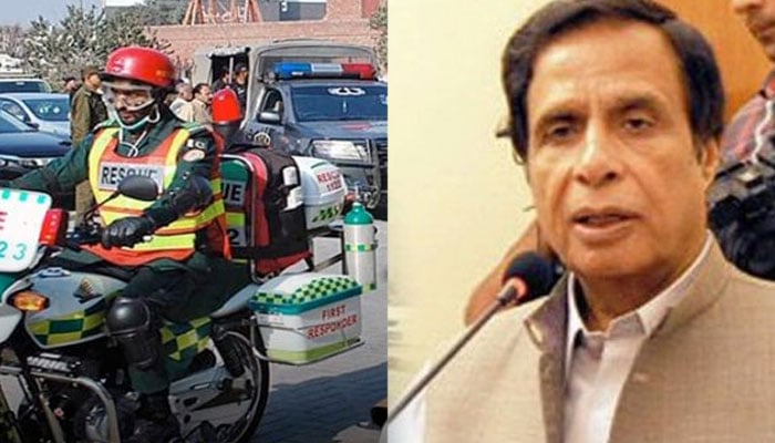 Punjab CM Pervaiz launches Rescue-1122 bike service across Punjab. file photo