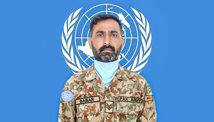 Pakistani peacekeeper Havaldar Babar Siddique. File photo