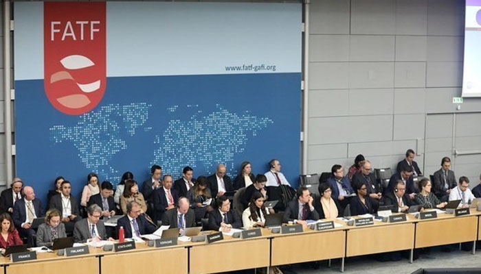 Financial Action Task Force plenary session in progress on Feb. 19, 2020 in Paris
