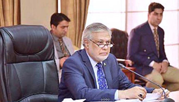 Federal Minister for Finance and Revenue Senator Mohammad Ishaq Dar presided over a meeting of ECC.— APP