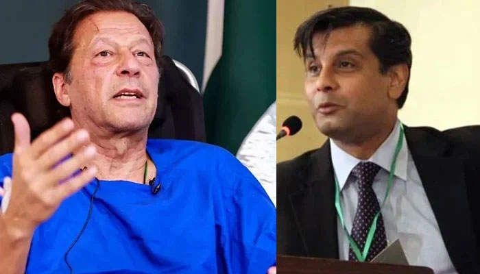 PTI chief Imran Khan (Left) and journalist Arshad Sharif. The News/File